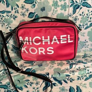 Michael Kors  Hot Pink Nylon Sports Crossbody EUC